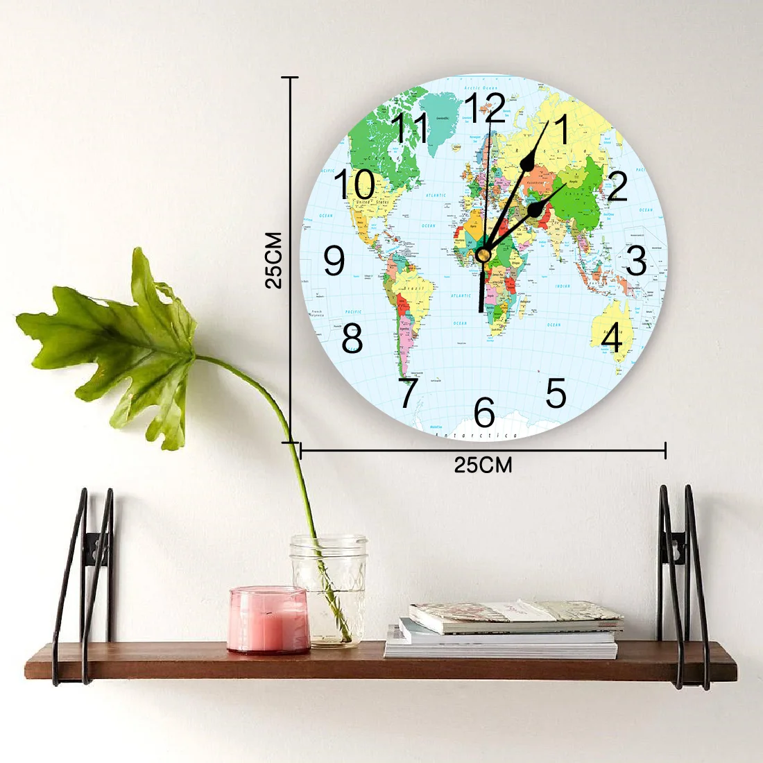 Настенные часы с картой мира из ПВХ настенные современным дизайном для гостиной