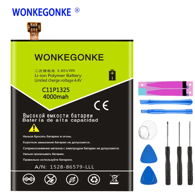 Аккумулятор WONKEGONKE C11P1325 для ASUS ZenFone 6 ZenFone6 A600CG T00G A601CG|Аккумуляторы мобильных