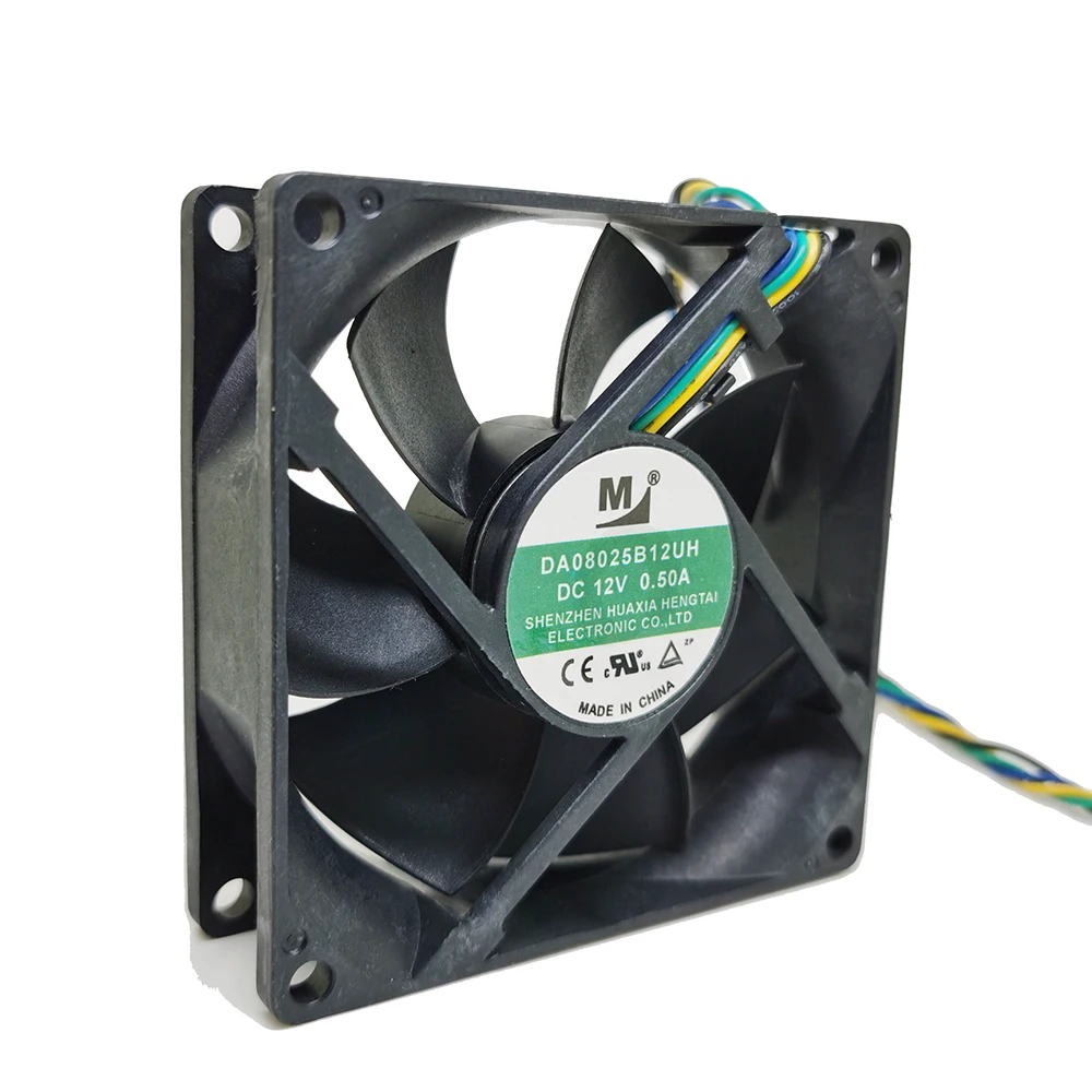 Оригинальный DA08025B12UH DC 12V 0.50A 80*80*25 мм 8 см кулер 4 контактный PMW|Кулеры и системы