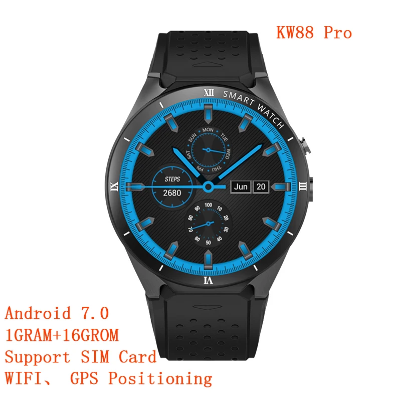 KW88 Pro Kaimorui умные часы KW88/Pro пульсометр шагомер поддержка sim-карты gps wifi смарт-браслет+ M2 смарт-браслет Android и IOS Телефон - Цвет: KW88 Pro