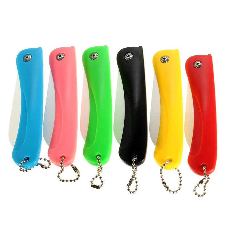 

Mini Ceramic Knife Gift Knife Pocket Folding Knives Kitchen Fruit Paring Knife Peeler Slicer With Colourful ABS Handle
