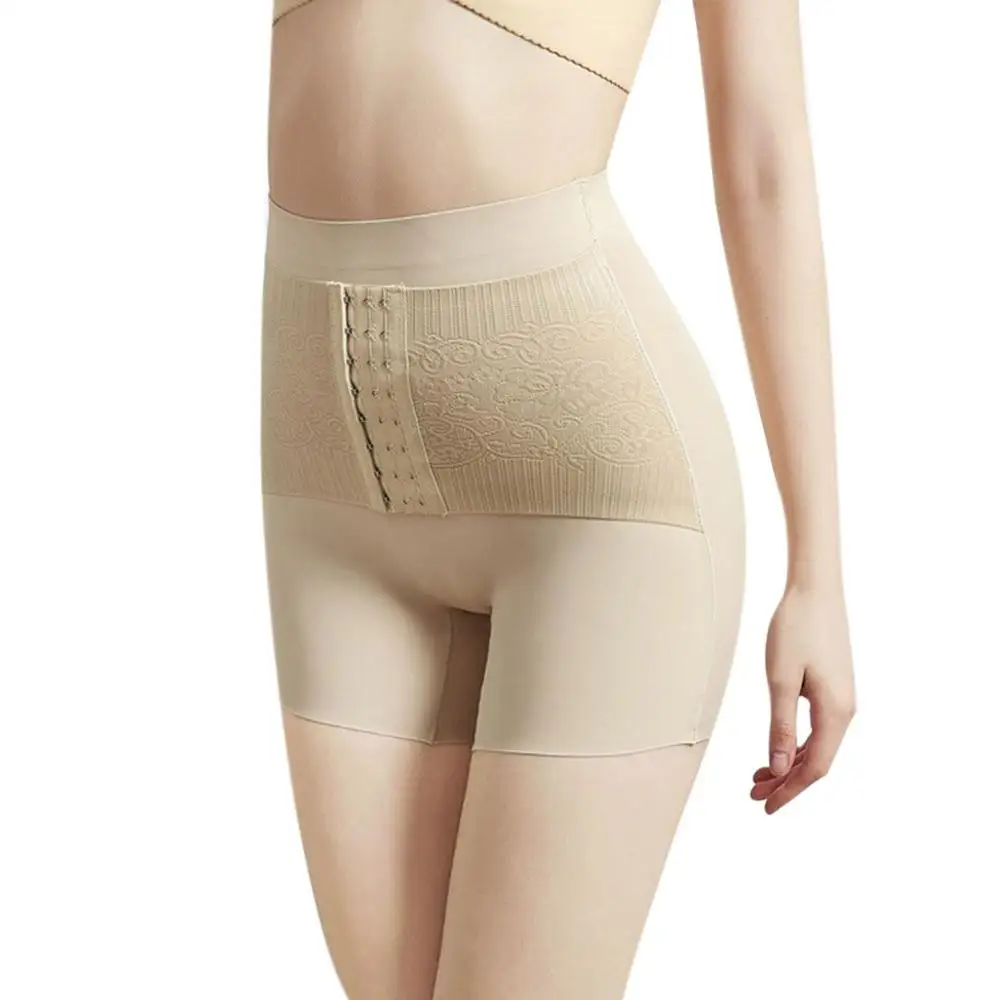 

Woman Shaping Pants Breasted Breathable Thin Section High Waist Seamless Shaped Hip Safety Ice Silk Shapers