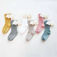 5 pairsbatch 0 5 years old cute childrens socks soft pure cotton breathable girl socks angel wings socks baby newborn socks