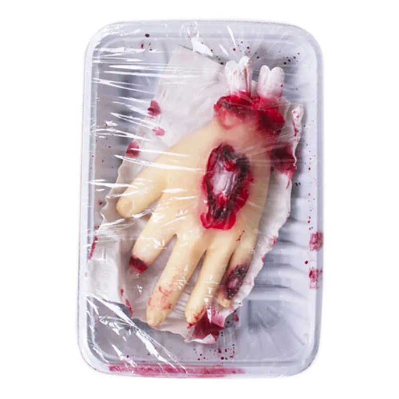 Хэллоуин Поставки Декор сломанный палец ручной крови пугающая маска коробочка