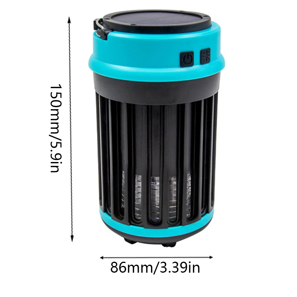 

LED Solar Power Mosquito Killer Lamp Multifunctional Portable Electronic Insect Zapper Bug Moth Fruit Fly Killer Insect Trap