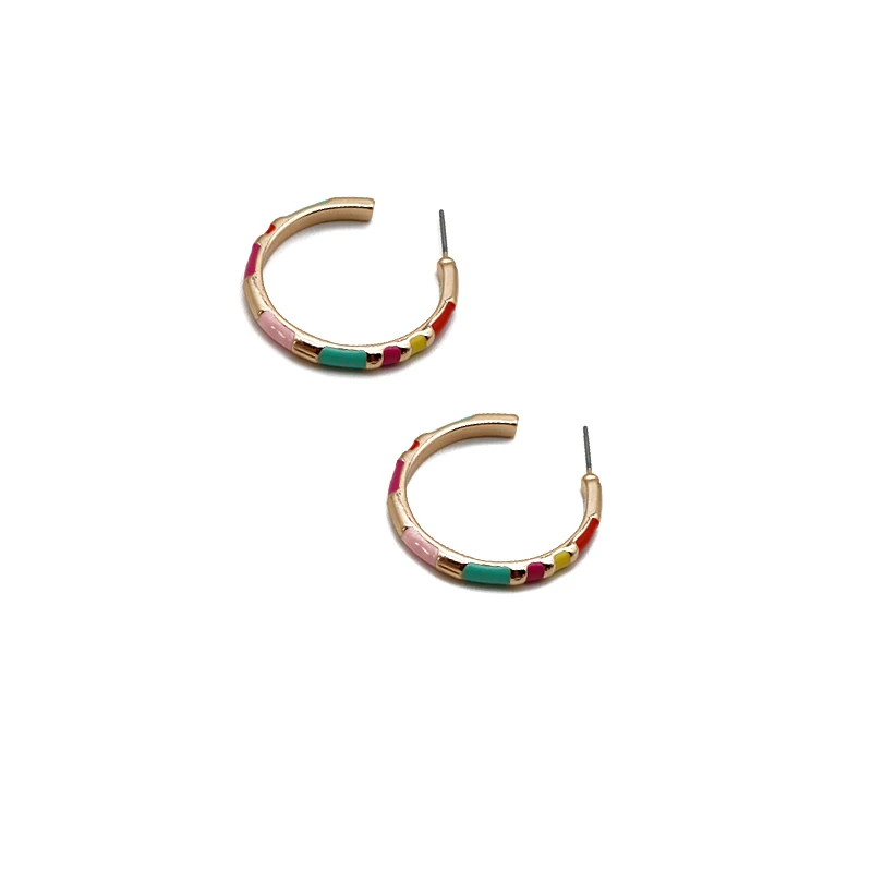 Разноцветные серьги для женщин в богемном стиле новые трендовые стили кольца