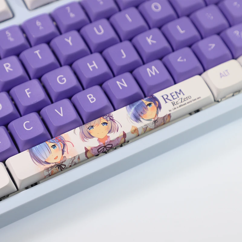Anime Re:Zero Starting Life In Another World Rem Theme Key Caps PBT Sublimation Keycap Mechanical Keyboard Cap 108 Xmas Gift |