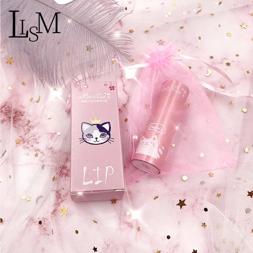 LISM матовая бархатная помада Kawaii розовый милый кот увлажняющая водостойкая