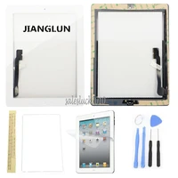jianglun white front touch screen digitizer glass home flex adhesive for ipad 3 3rd gen