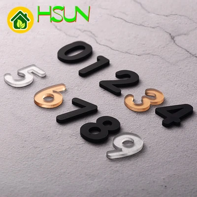 Трехмерные 3d номер комнаты тарелки в форме букв цифра наклейка для дома отеля