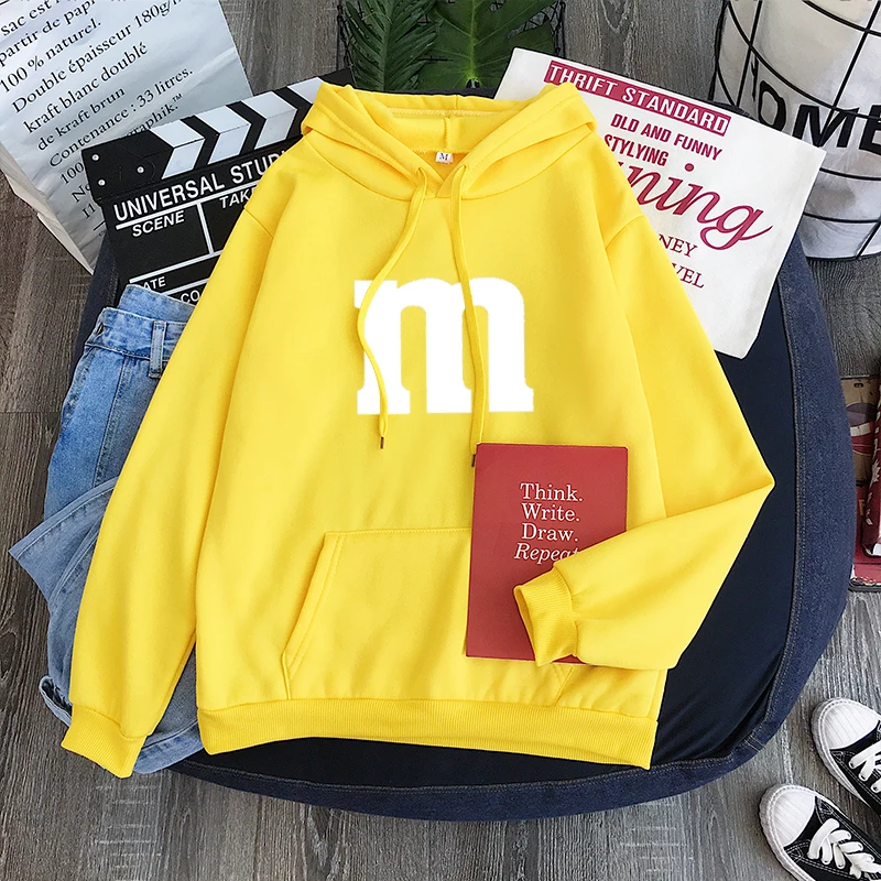 Новинка свитшот уличная одежда толстовки с принтом букв м пуловер модная зимняя