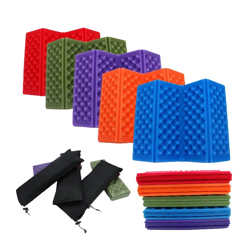 

CHAMPIU 4 Folds Picnic Camping Mat Beach Moisture-Proof Foldable XPE Cushion Hiking Portable Small Mats Trough Waterproof Pad