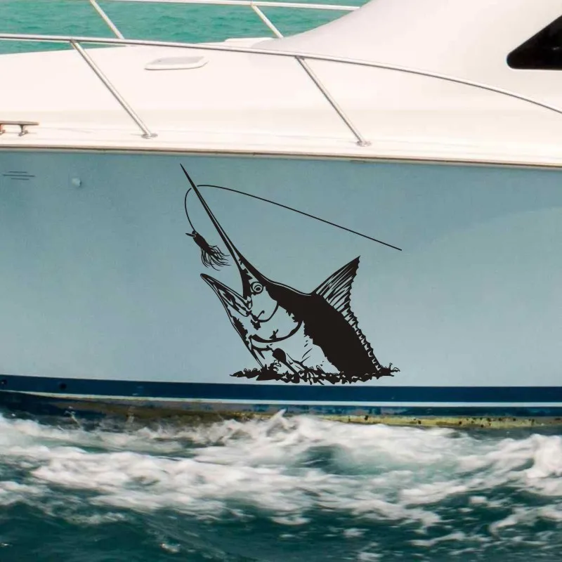 Sailfish Fly Fishing Fish Dorado наклейка на автомобиль меч Рыба Лодка наклейки декор Настенная