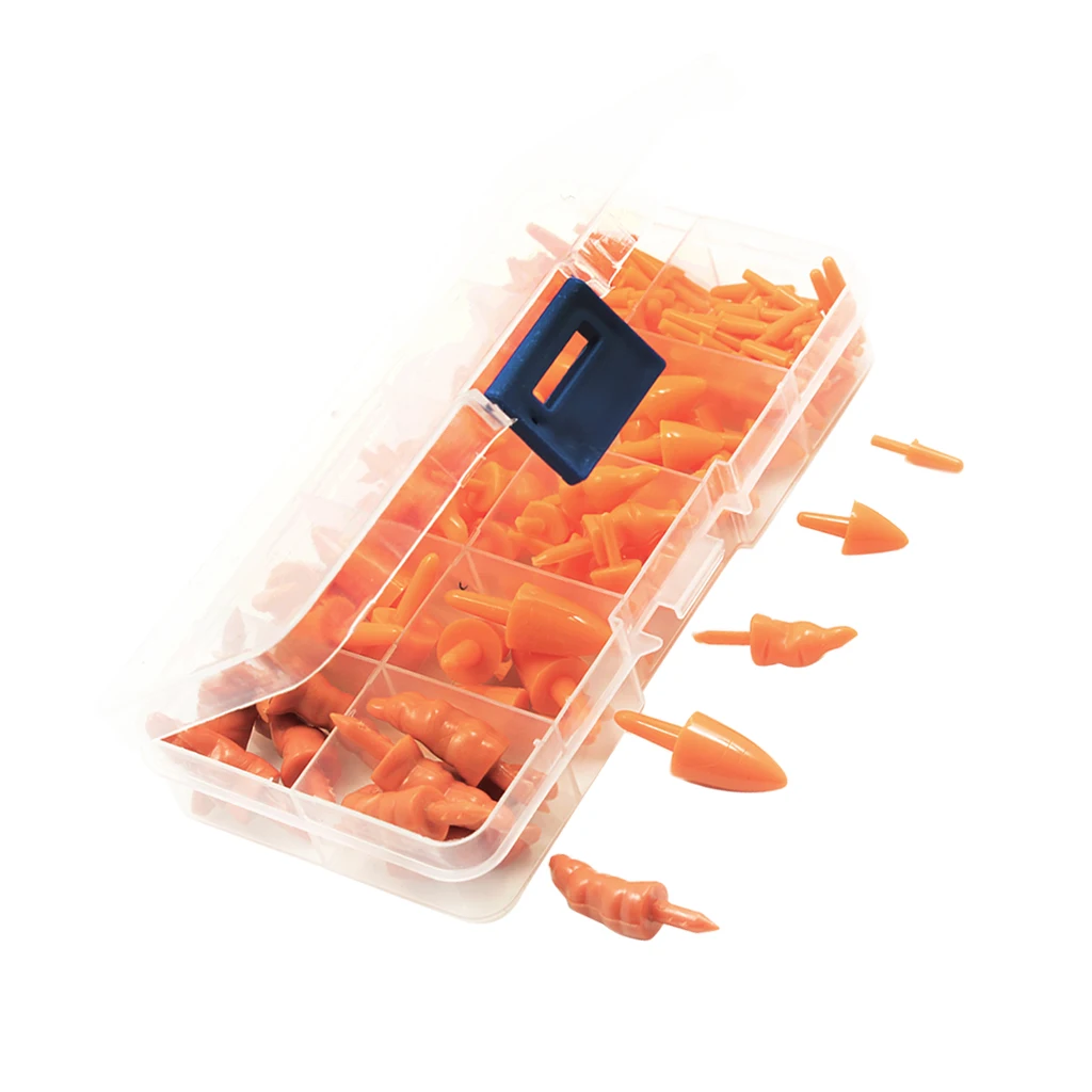 160 шт. Пластик длинные безопасные носики на Рождество с принтом Снеговик Малый