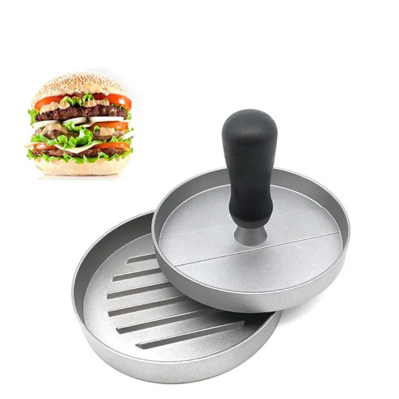 

High quality Round Shape Hamburger Press Aluminum Non-stick coating Hamburger Meat Beef Grill Burger Press Kitchen Food Tool