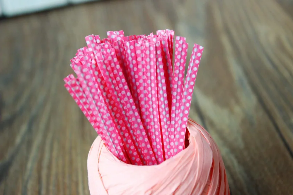 Розовый узор в горошек подарочная упаковка | Дом и сад