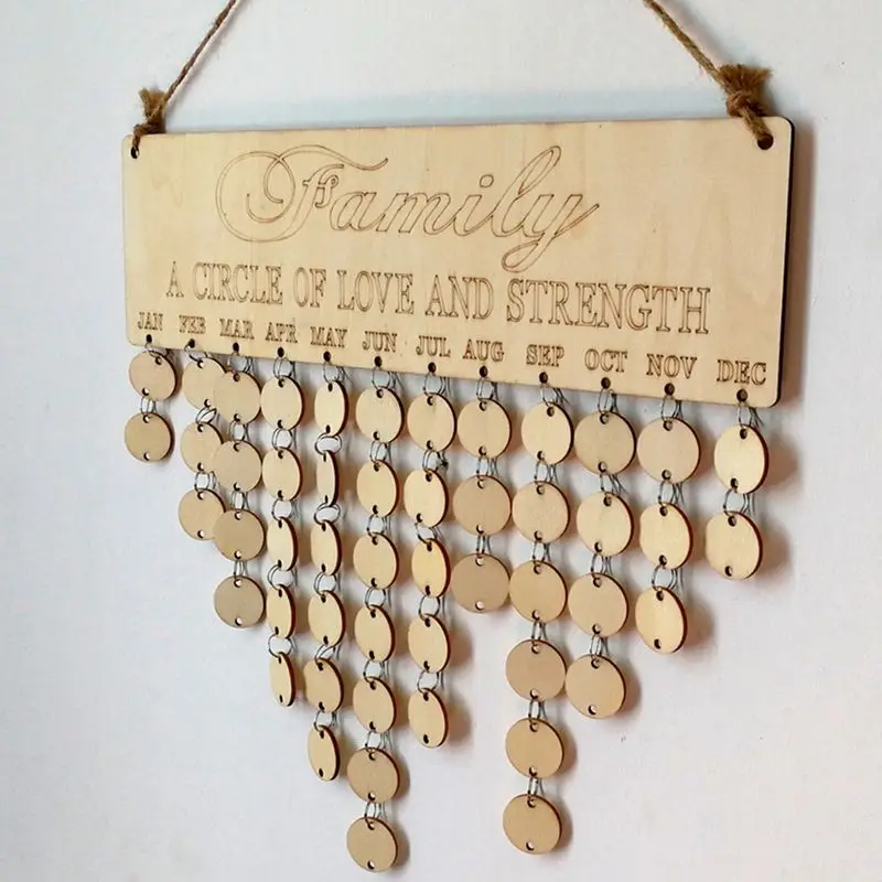 Деревянная доска с календарем на день рождения DIY знак специальная датами для