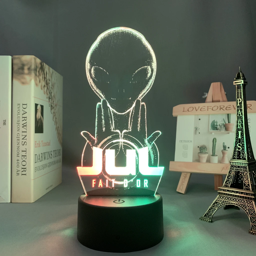 Цветная аниме двухцветная лампа Жюльен Мари для детской спальни Декор подарок на