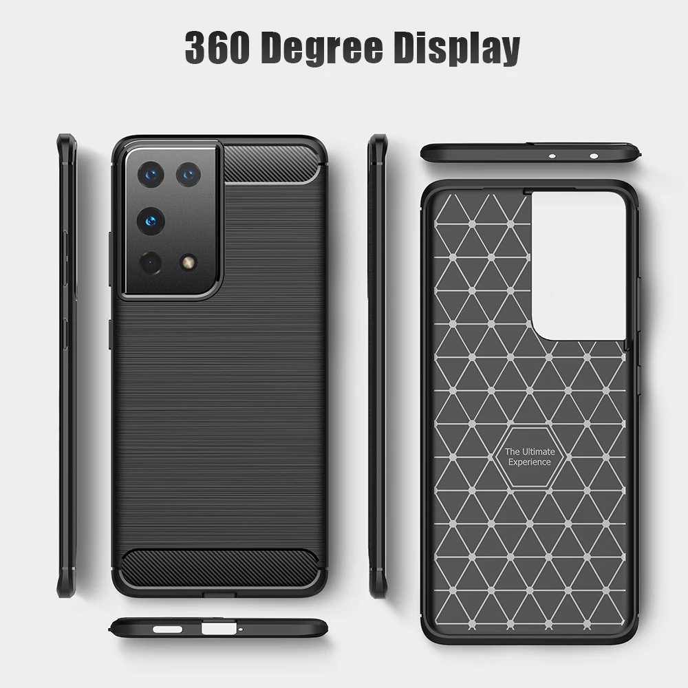 

UFlaxe Soft Case for Samsung S20 S21 Ultra Plus Shockproof Ultra-thin Galaxy S20 S21 FE 5G Cover LS