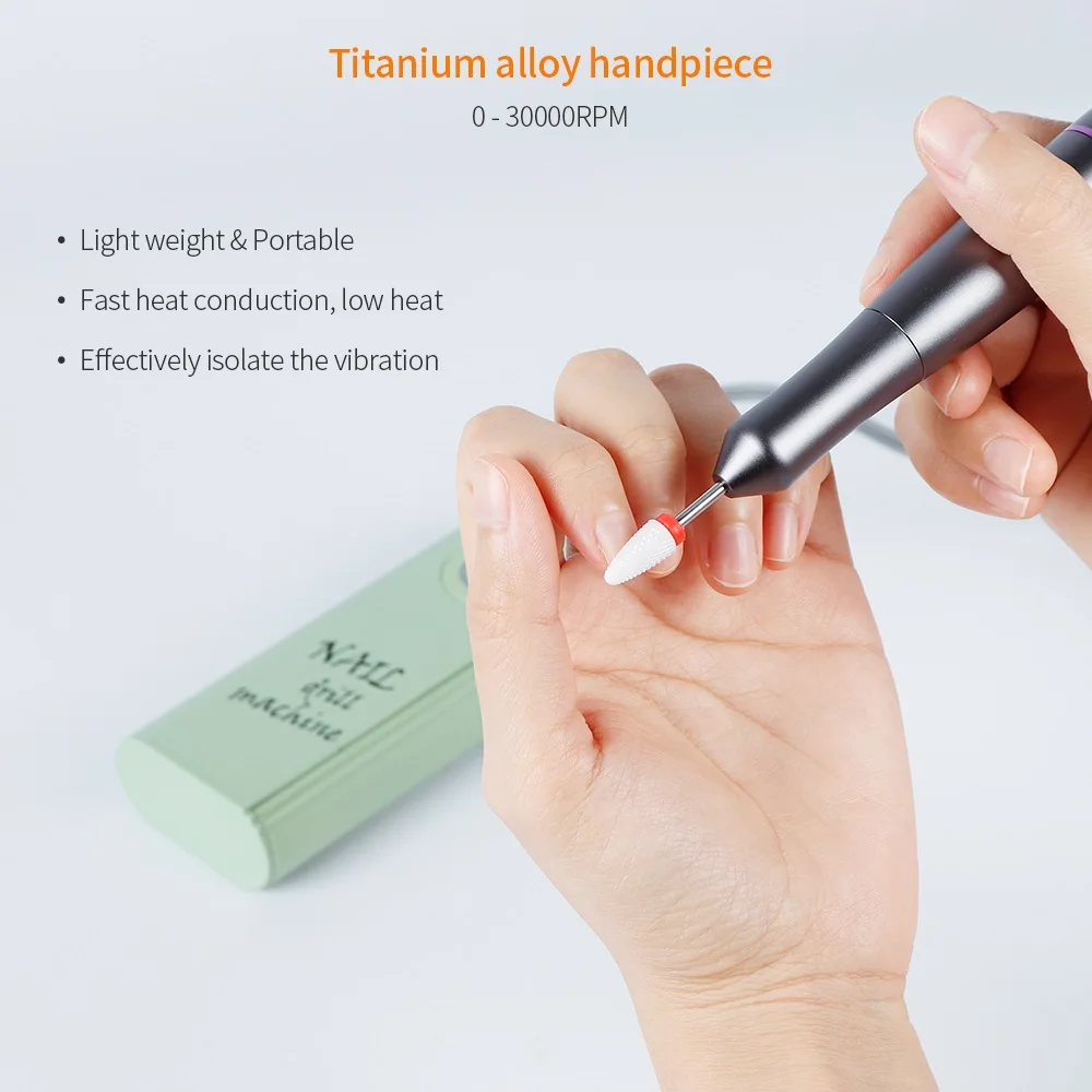 Электрическая дрель для ногтей 30000 об/мин Macaron цветной маникюрный педикюрный