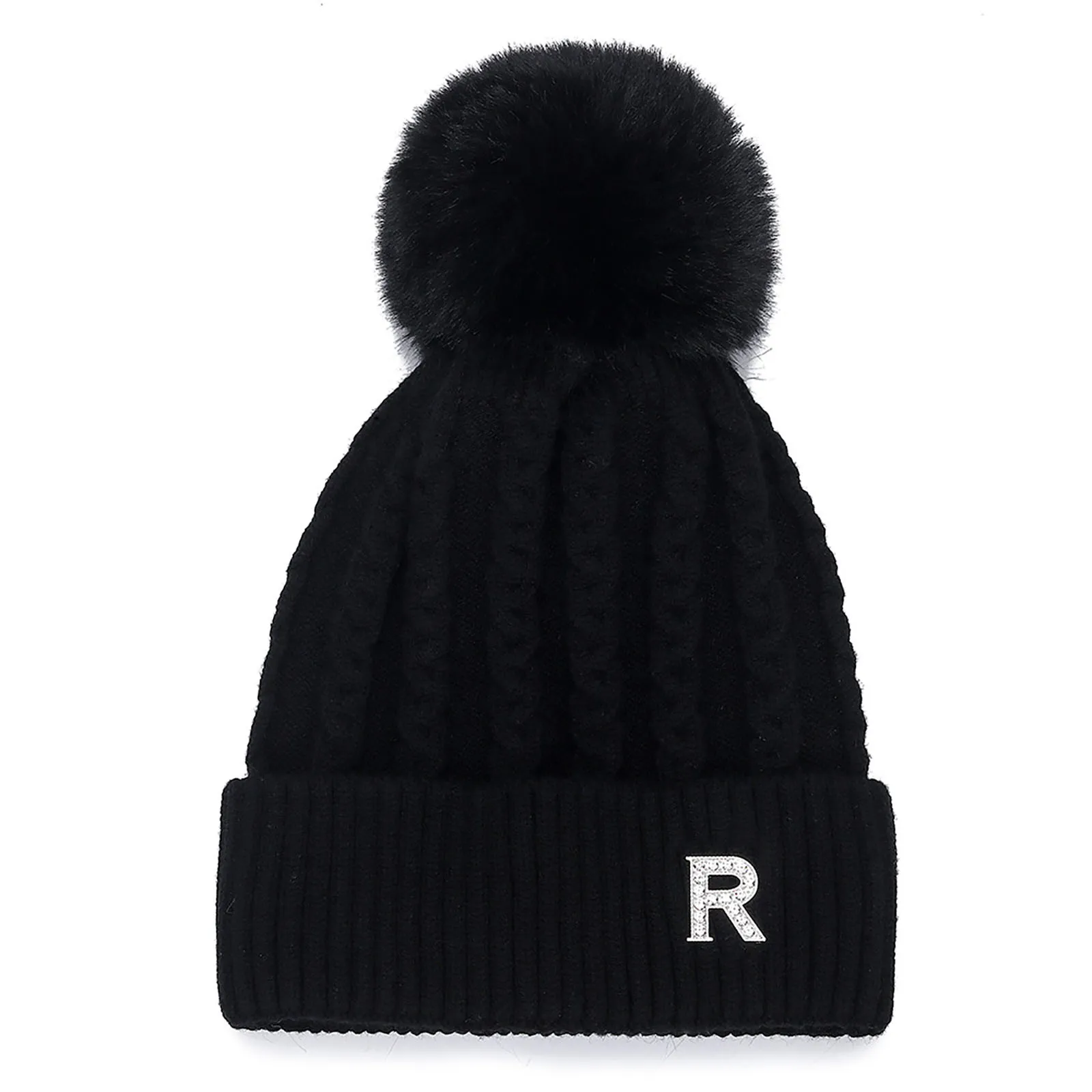 

Women's Skullies High Quality New Autumn And Winter Cute Wool Ball Warm Woolen Hat
