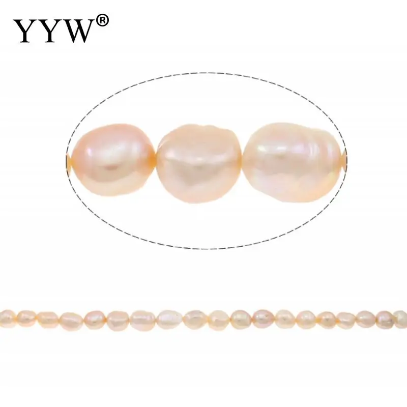 Розовый картофель 10-11 мм культивированный барочный пресноводный жемчуг бусины