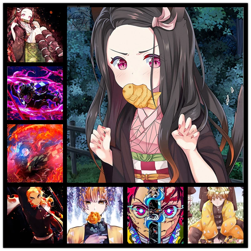 

Набор для вышивки крестиком из аниме «сделай сам», картина 5D с изображением рассеянных демонов, декоративная настенная мозаика, украшение д...