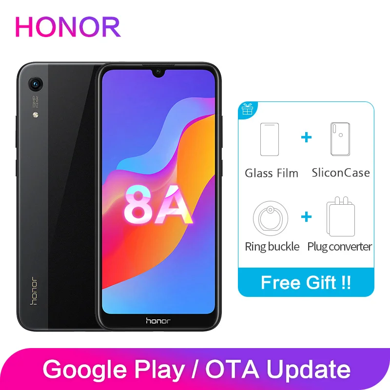 Honor 8A с глобальной ПЗУ 3 ГБ 32 64 1560x720 P 6 09 дюймов полный экран четыре ядра Android 9