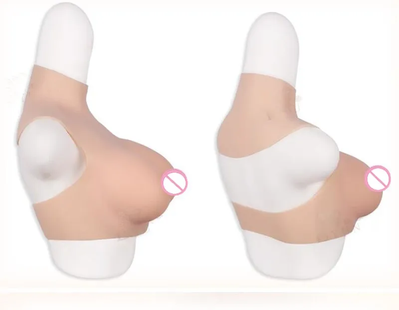 Ажурная эластичная хлопковая поддельная грудь с высокой шеей искусственная