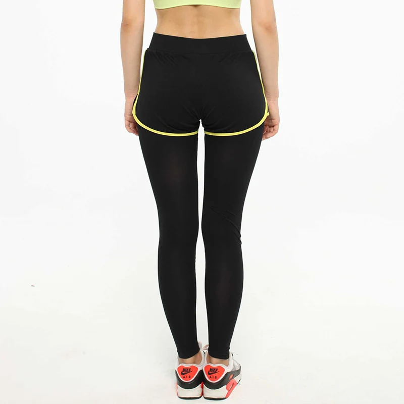 Женские спортивные брюки-Капри для бега фитнеса леггинсы женщин эластичные