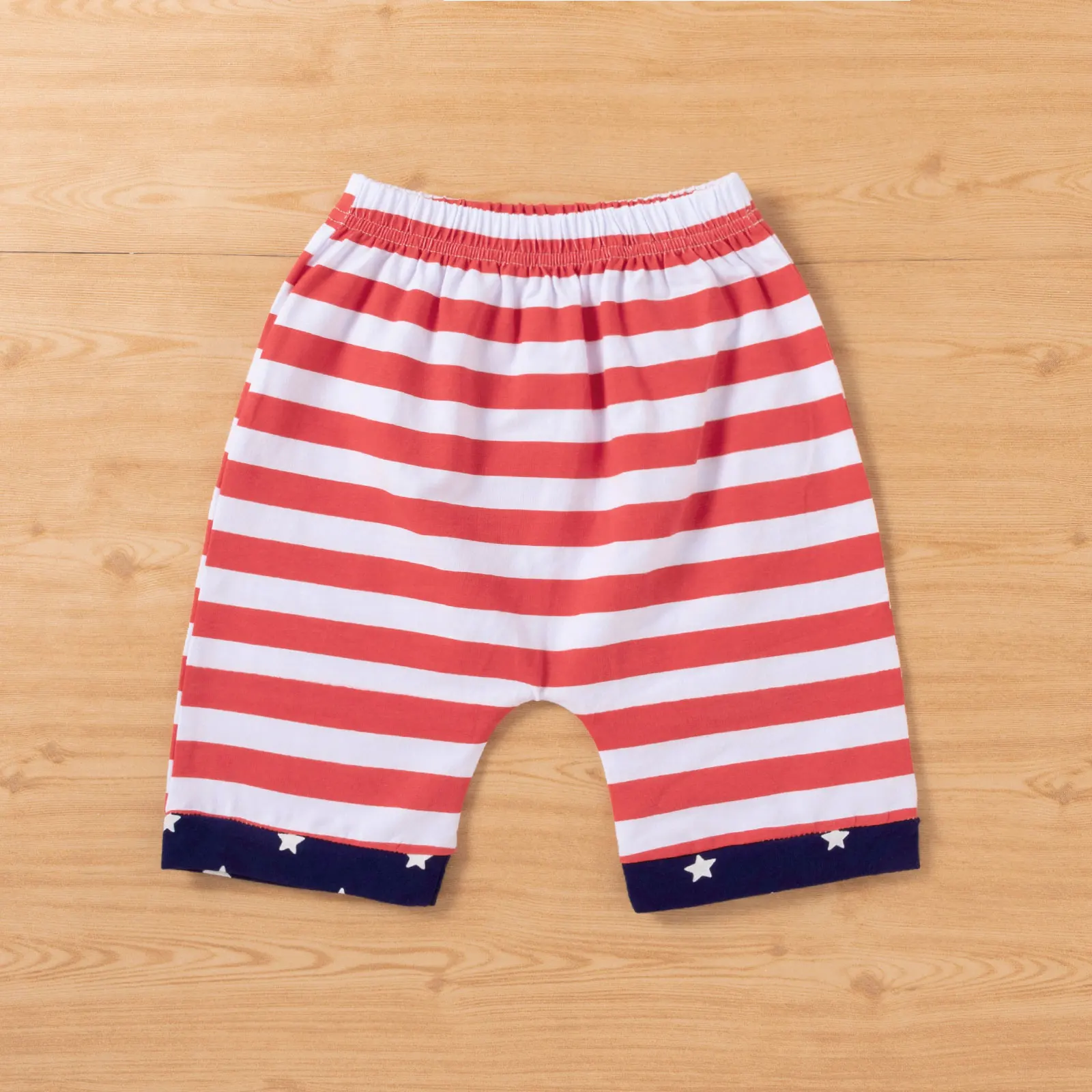 

2021 Summer Round Collar Sleeveless Tops and Stripe Pattern Shorts, Boys Casual Two-piece Clothes Set, White/ Navy