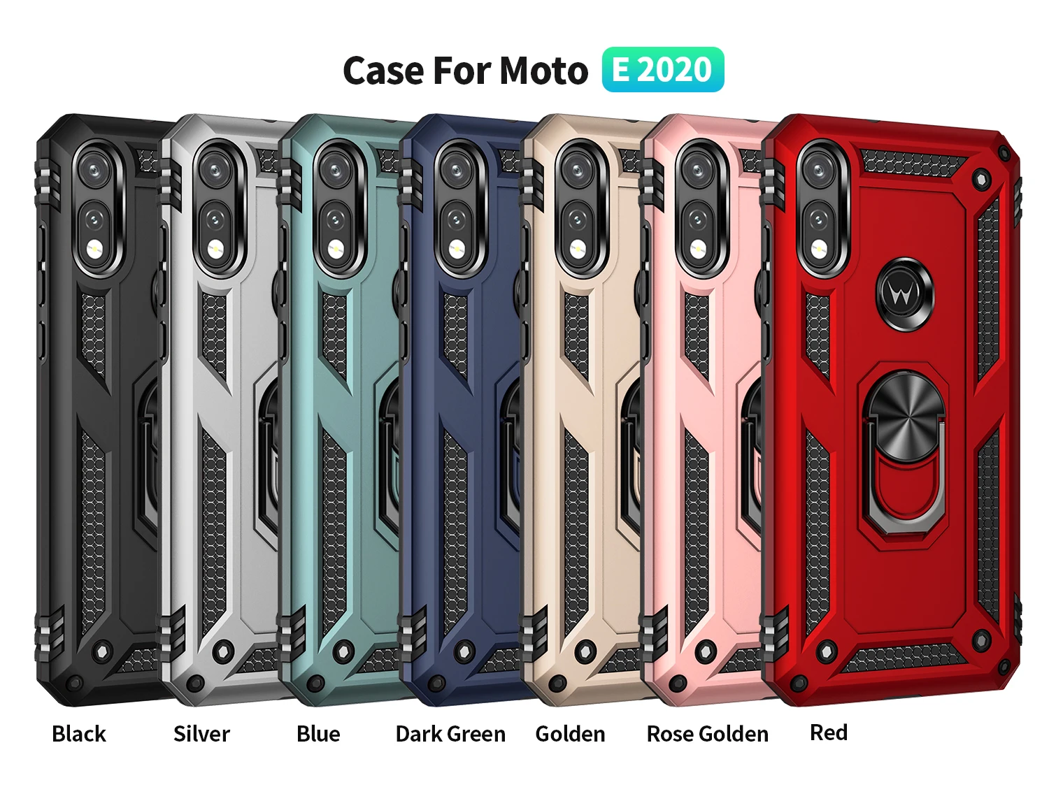 

Armor Rugged Shockproof Phone Case For Motorola E7 Z4 E6 G6 E6S E E5 G7 Play Plus Power 2020 Magnetic Kickstand Protection Cover