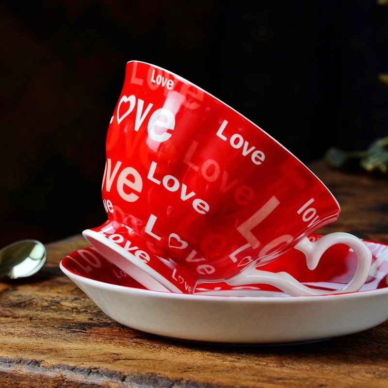 Керамическая кофейная чашка и блюдце в Европейском стиле свадебный подарок