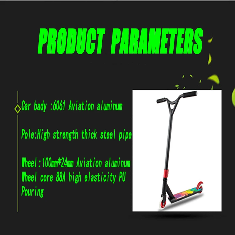 

New High-end 6061Aviation Aluminum Alloy Professional Extreme Sports Scooter Freestyle Street Surfing Kick Scooter Stunt Scooter