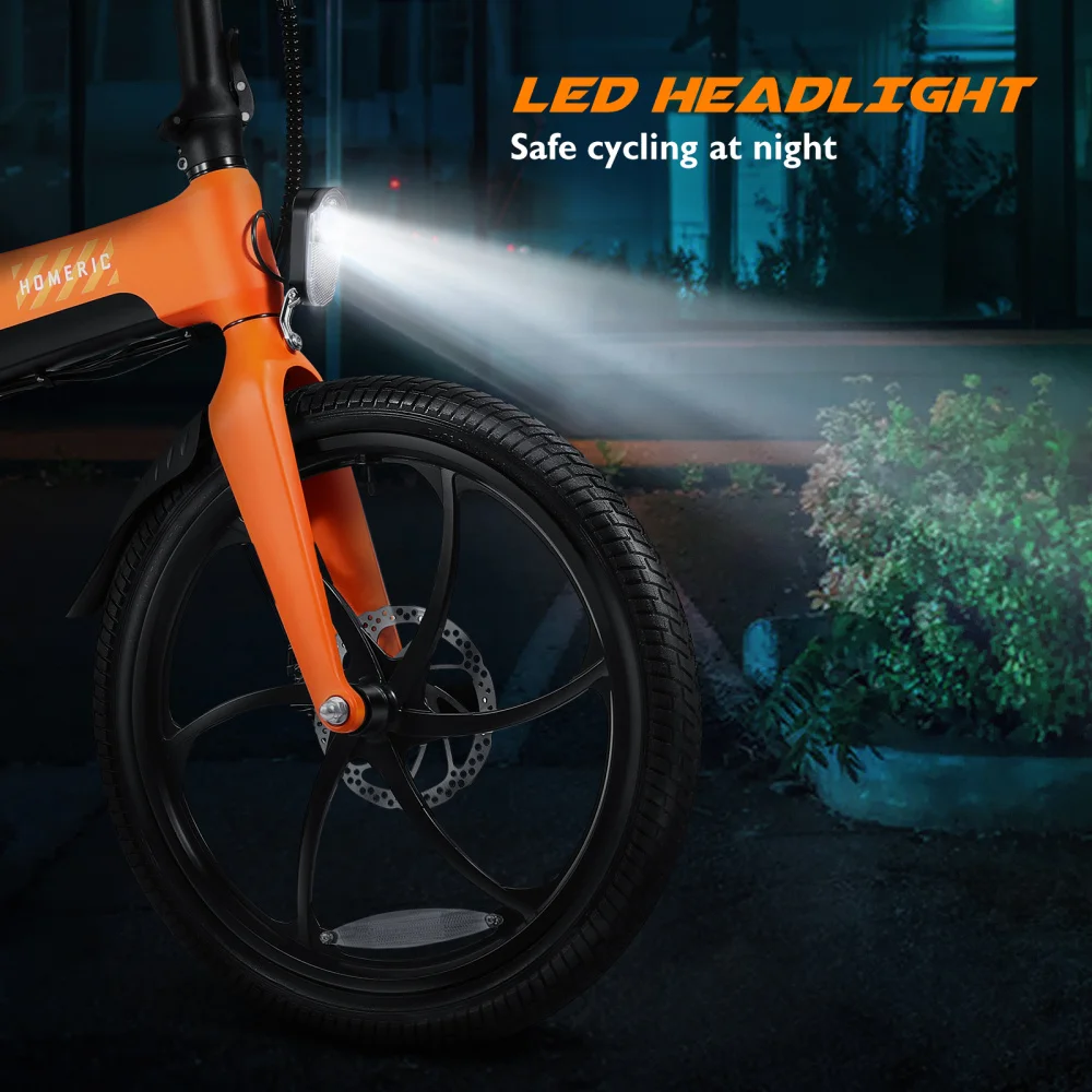 

YN-EB201 Folding Electric Bike Pedelec with Removable Battery 3 Grades 50km Hybrid Bike Double Disc Brake Absorption