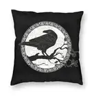 Одина Ворон Huginn Muninn Викинги мифологии наволочка домашний Декор Подушка Чехол Подушка для дивана двухсторонняя печать