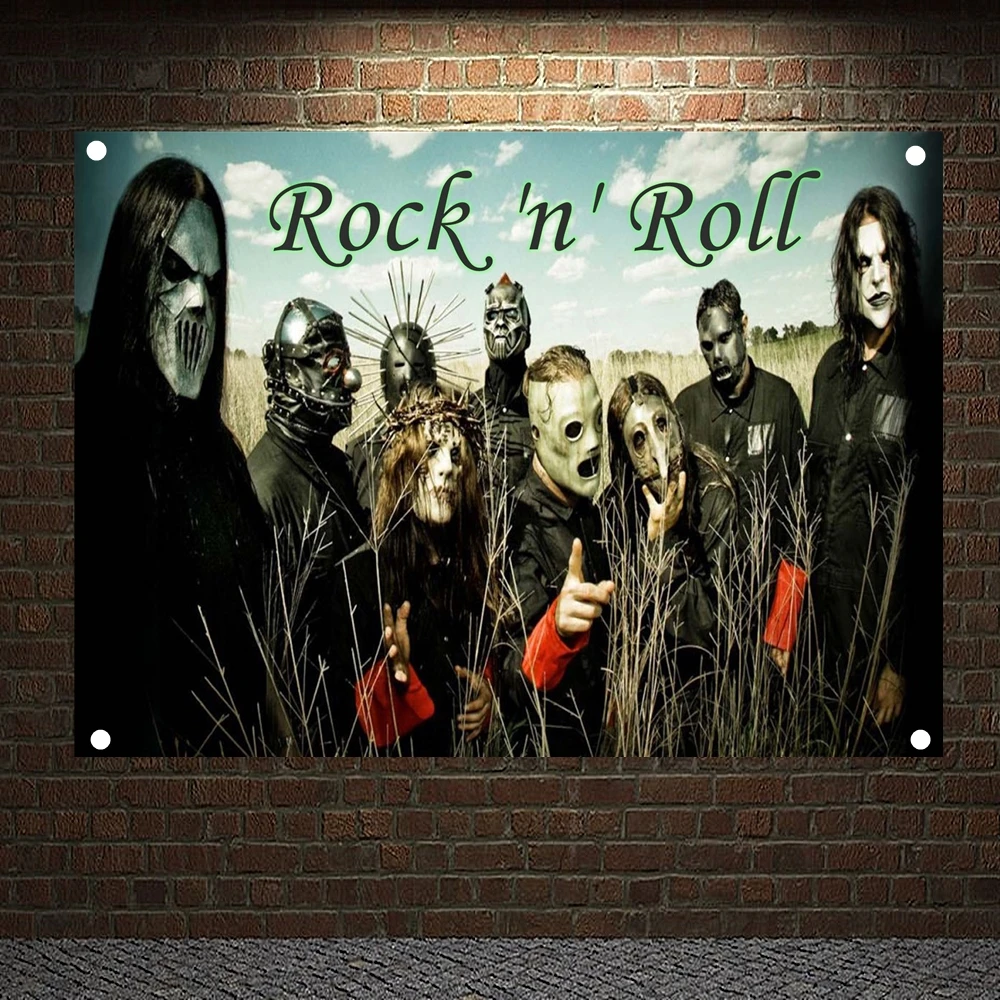 Страшный кровавый постер для рок-группы музыкальный из тяжелого металла