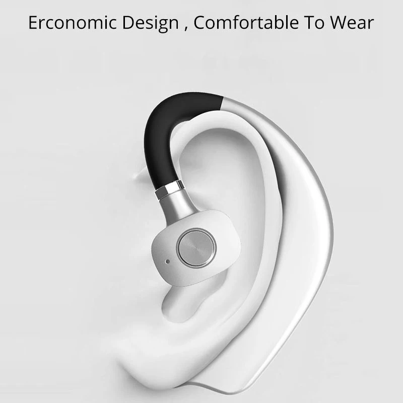 VAORLO Wireless Headphones Bluetooth 5.0 Business HandsFree Earphone Noise Cancel Stereo Music Sport Ear-hook Headset For Car V8 |