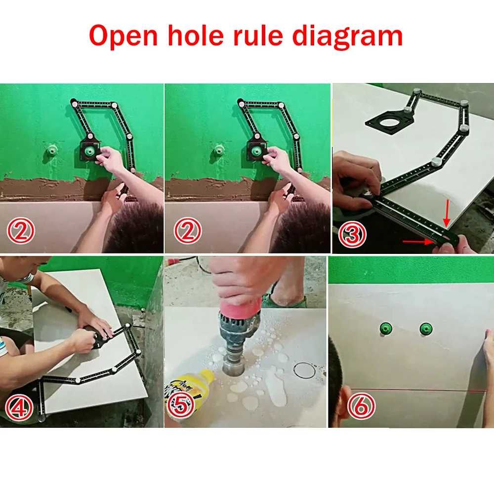 Регулируемая многоугловая линейка поворотный измерительный инструмент локатор