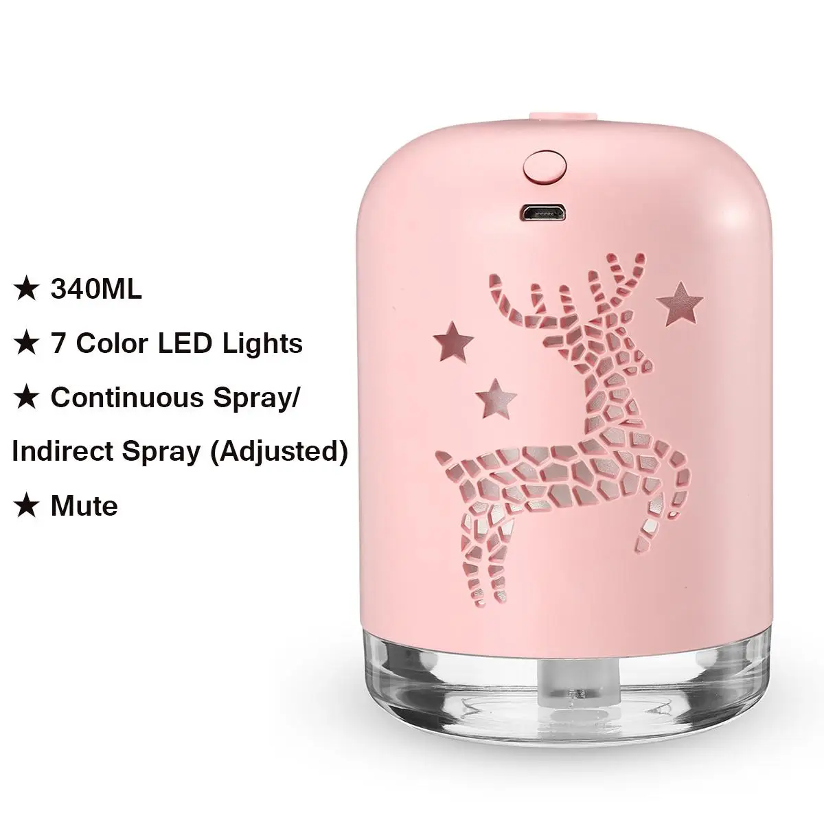 

3 in 1 Household Cool Mist Aromas Diffuser Humidify Purify Beauty Deep Moisturize USB LED Ultrasonic Humidifier Air Purifier