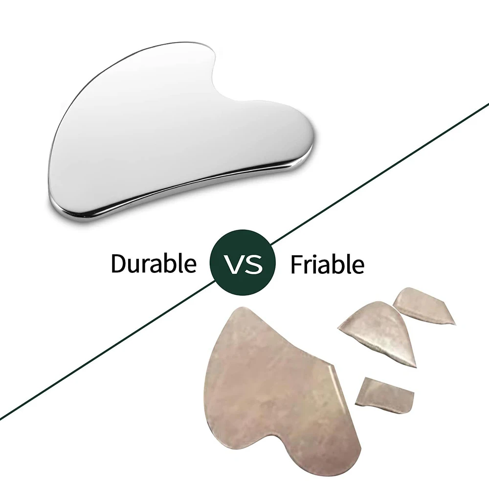 Скребок для лица из нержавеющей стали Инструмент Для Массажа Гуаша подтяжка кожи