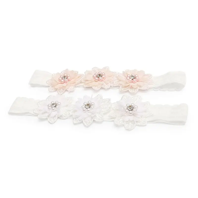 

Infants Baby Girl Lace Flower Princess Shoes Floral Headwear Headband Photography Props Set Newest