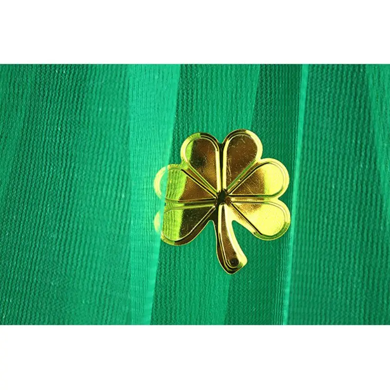 

Adult Kids St Patrick Day Ballet 3 Layered Tulle Tutu Skirt with Gold Clovers High Quality and Brand New