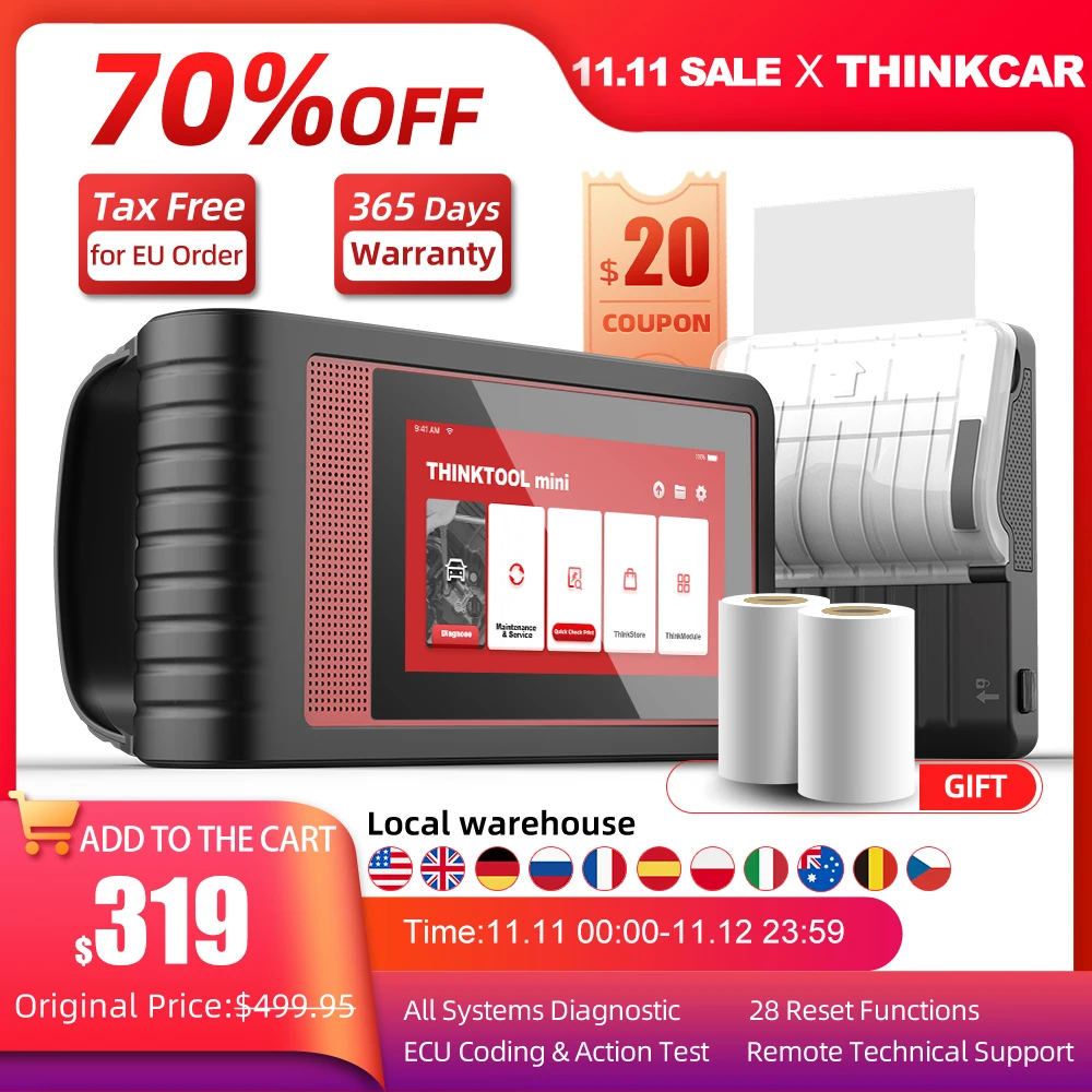 THINKCAR Thinktool мини-сканер OBD2 профессиональный полный диагностический сканер