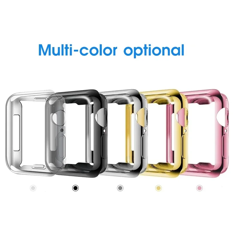 Чехол Fundas для Apple Watch Series 4 3 2 1 защита экрана 44 мм 42 40 38 м Мягкий бампер из ТПУ