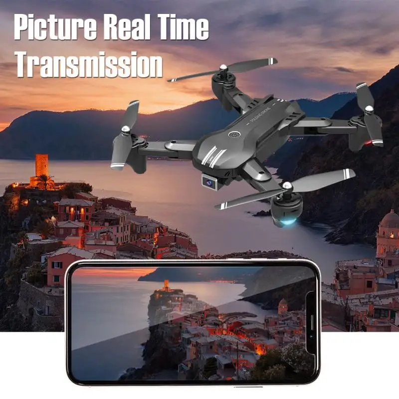 

KaKBeir H168 RC Drone Folding 4K Aerial UAV Dual Lens Switching Long Range Remote Control Four Axis Aircraft Drone Toys