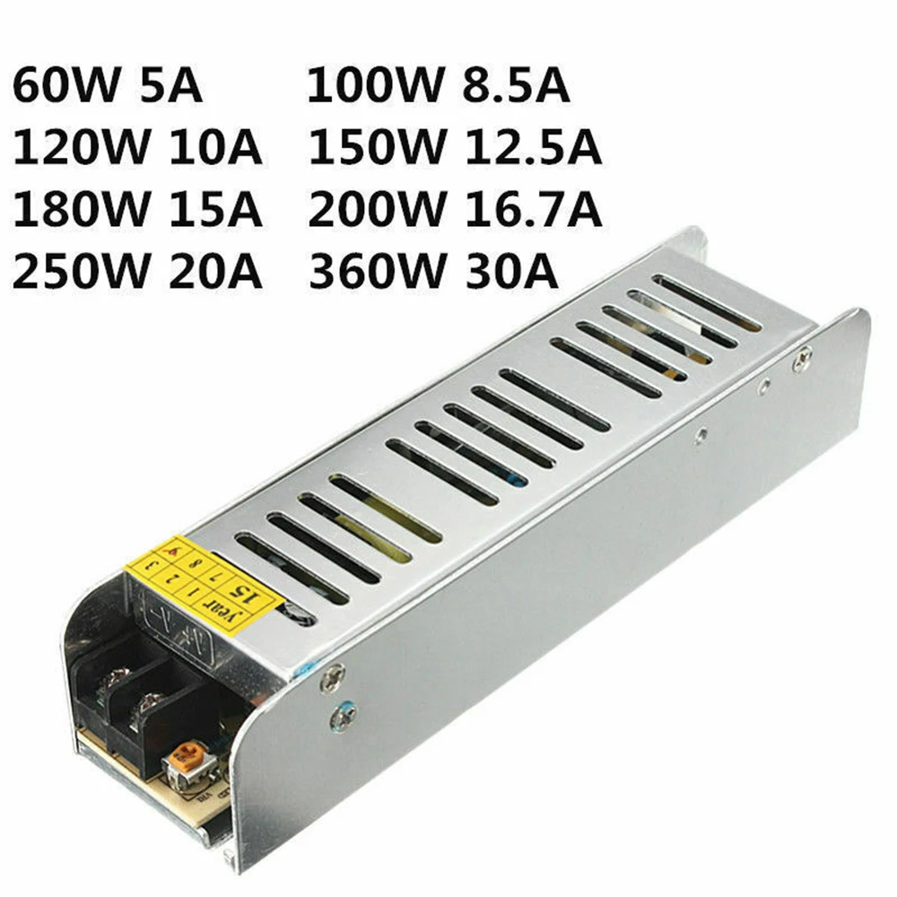 DC12V Питание 5A 8.5A 10A 12A 16A 20A 30A трансформаторы для Светодиодный светильник ing адаптер