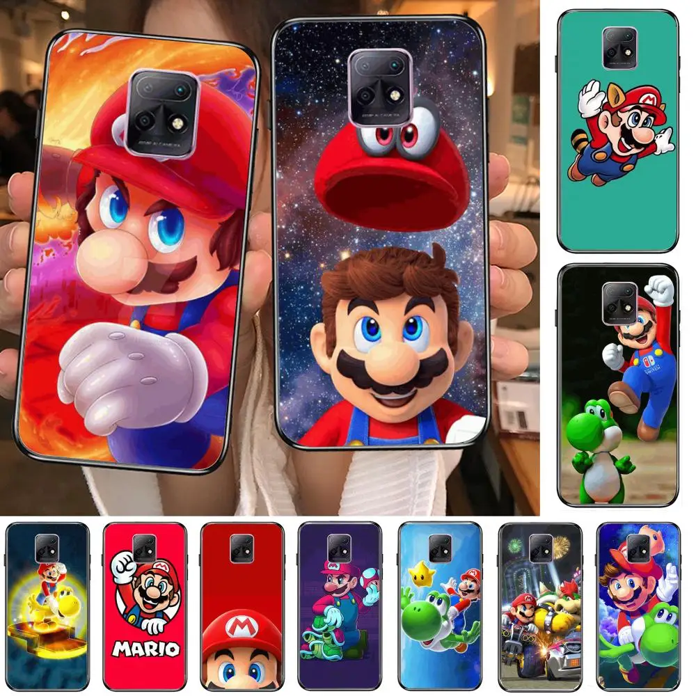 

Fun Plumber Super Marios Phone Case For XiaoMi Redmi 10X 9 8 7 6 5 A Pro S2 K20 T 5G Y1 Anime Black Cover Silicone Back Pretty