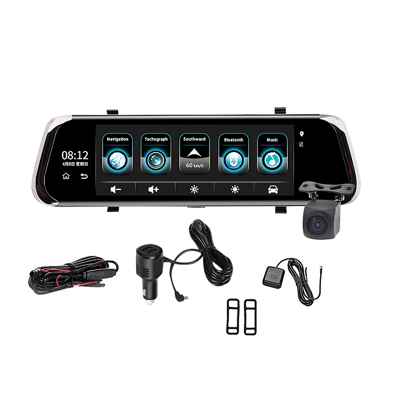 E08 Plus Автомобильный видеорегистратор 10 дюймов Ips нажмите 4G Зеркало Dvr Android Adas Gps Fhd