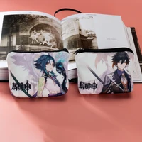 game genshin impact wallet cosplay anime hutao xiao zhongli coin purse case wallets gift